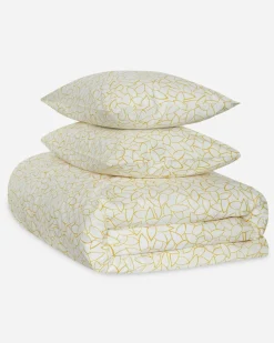 Jasper Conran 200 Thread Count Cotton Mini Leaves Duvet Cover Set Clearance