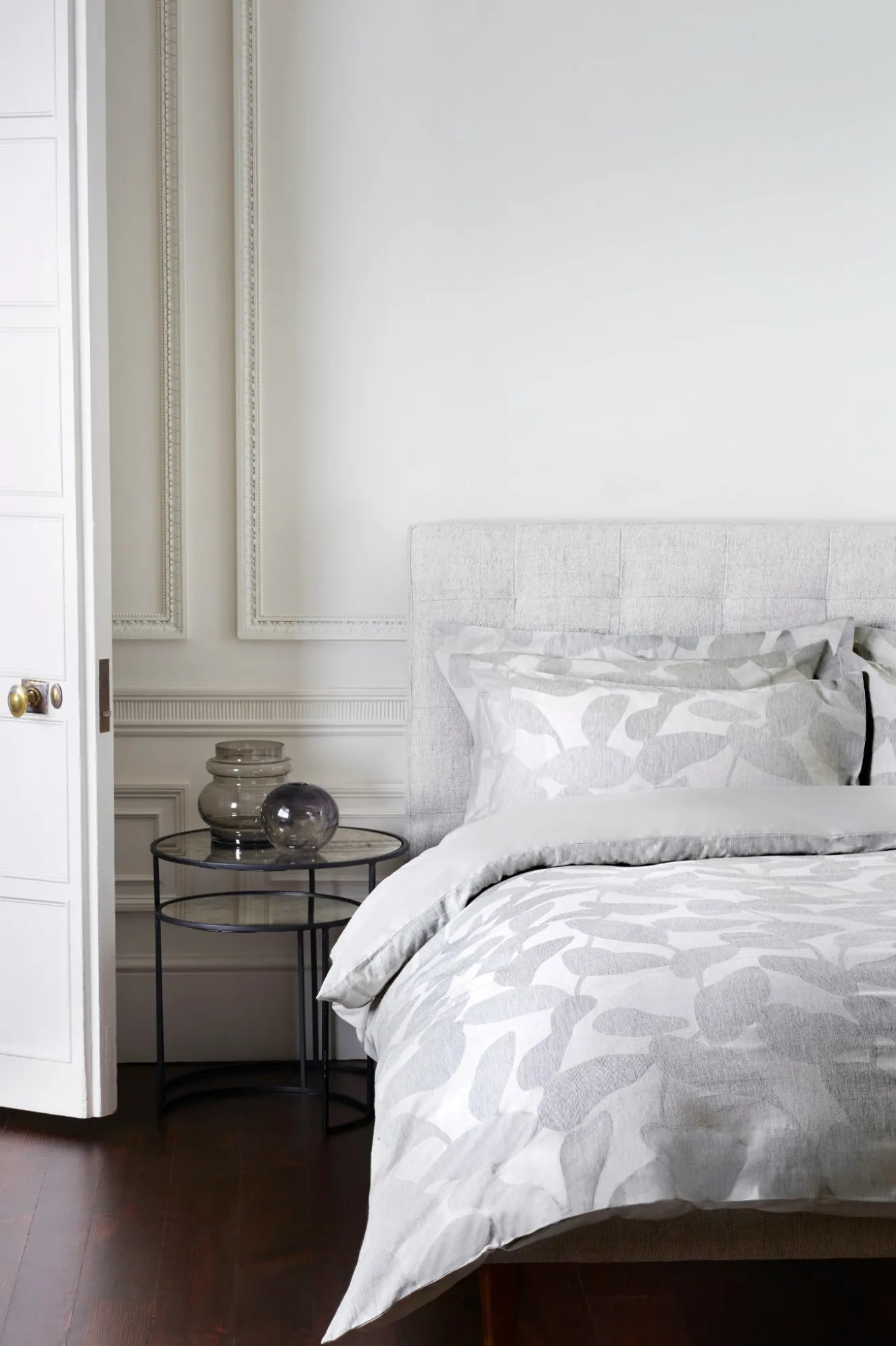 Jasper Conran Abstract Leaf Jacquard Duvet Set Grey Abstract Leaf Cheap