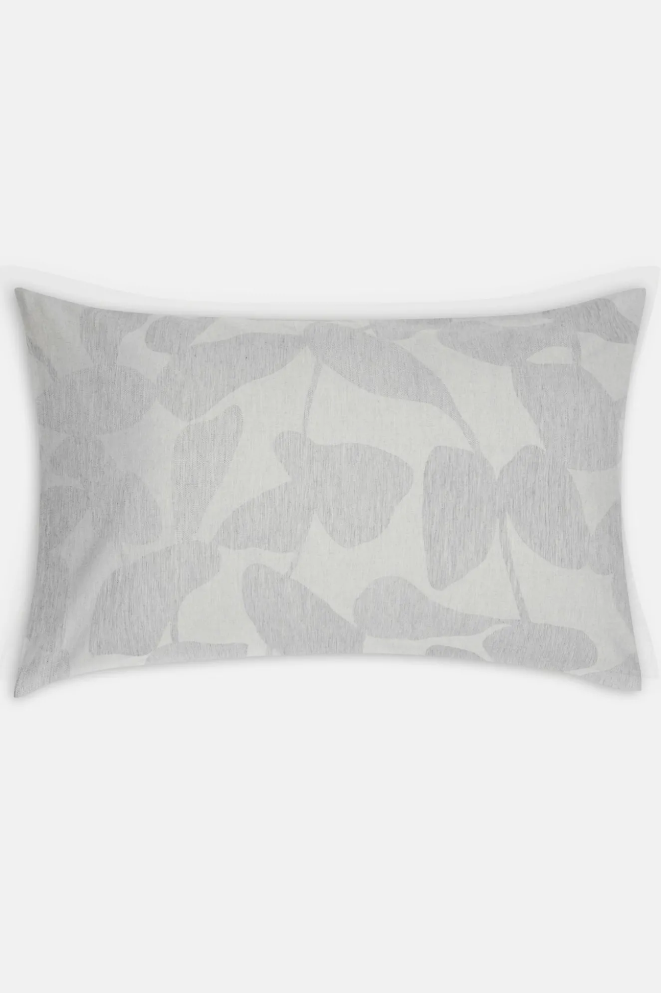 Jasper Conran Abstract Leaf Jacquard Oxford Pillow Case Melange Grey Best