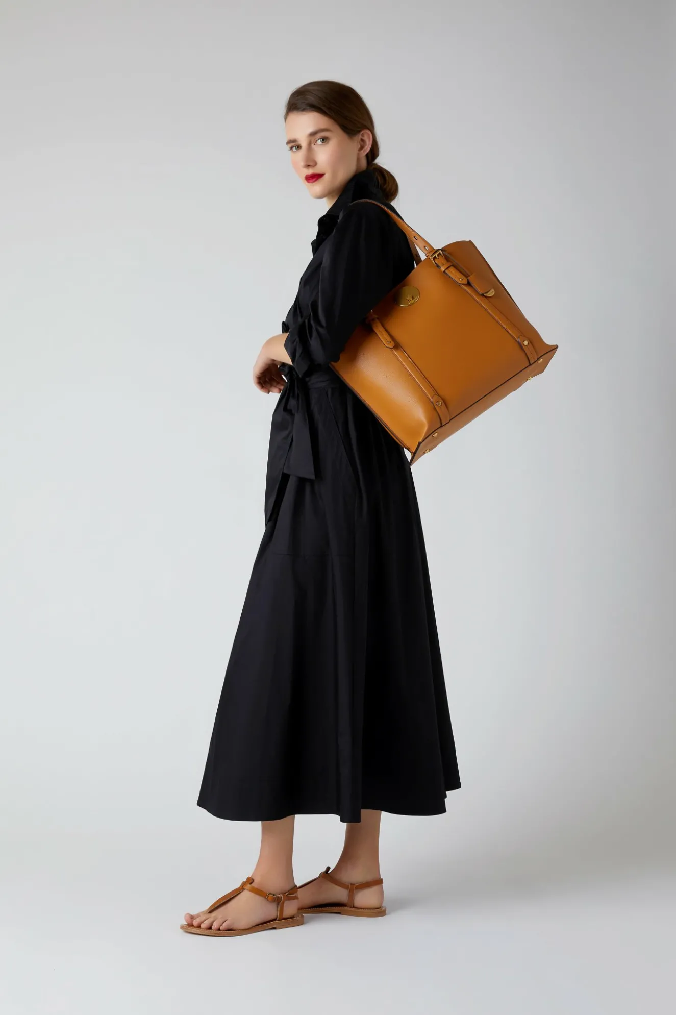 Jasper Conran Alexis Crosshatch Leather Grab Tote Discount