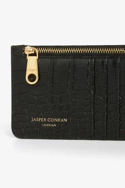 Jasper Conran Amber Croc Zip Coin & Card Holder Outlet