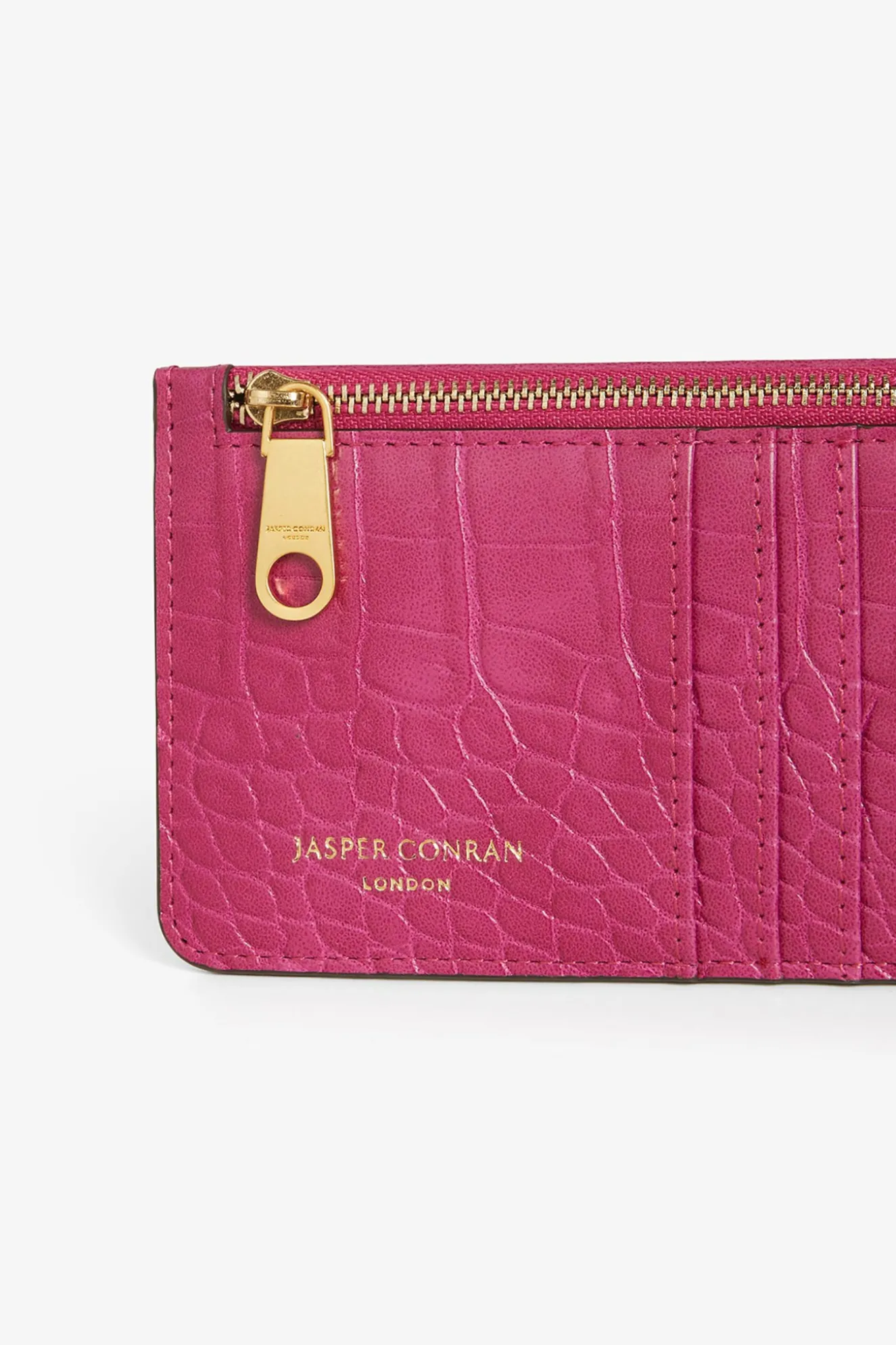 Jasper Conran Amber Croc Zip Coin & Card Holder Outlet