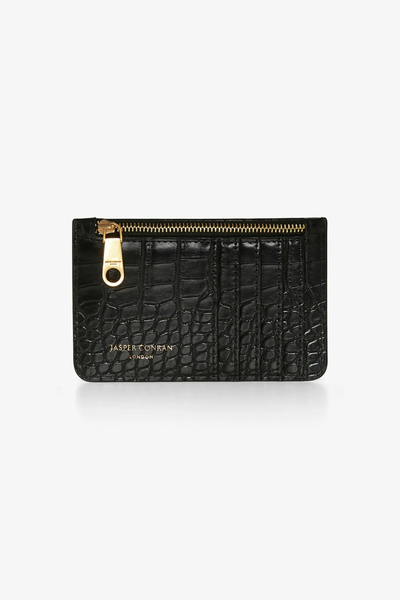 Jasper Conran Amber Croc Zip Coin & Card Holder Store