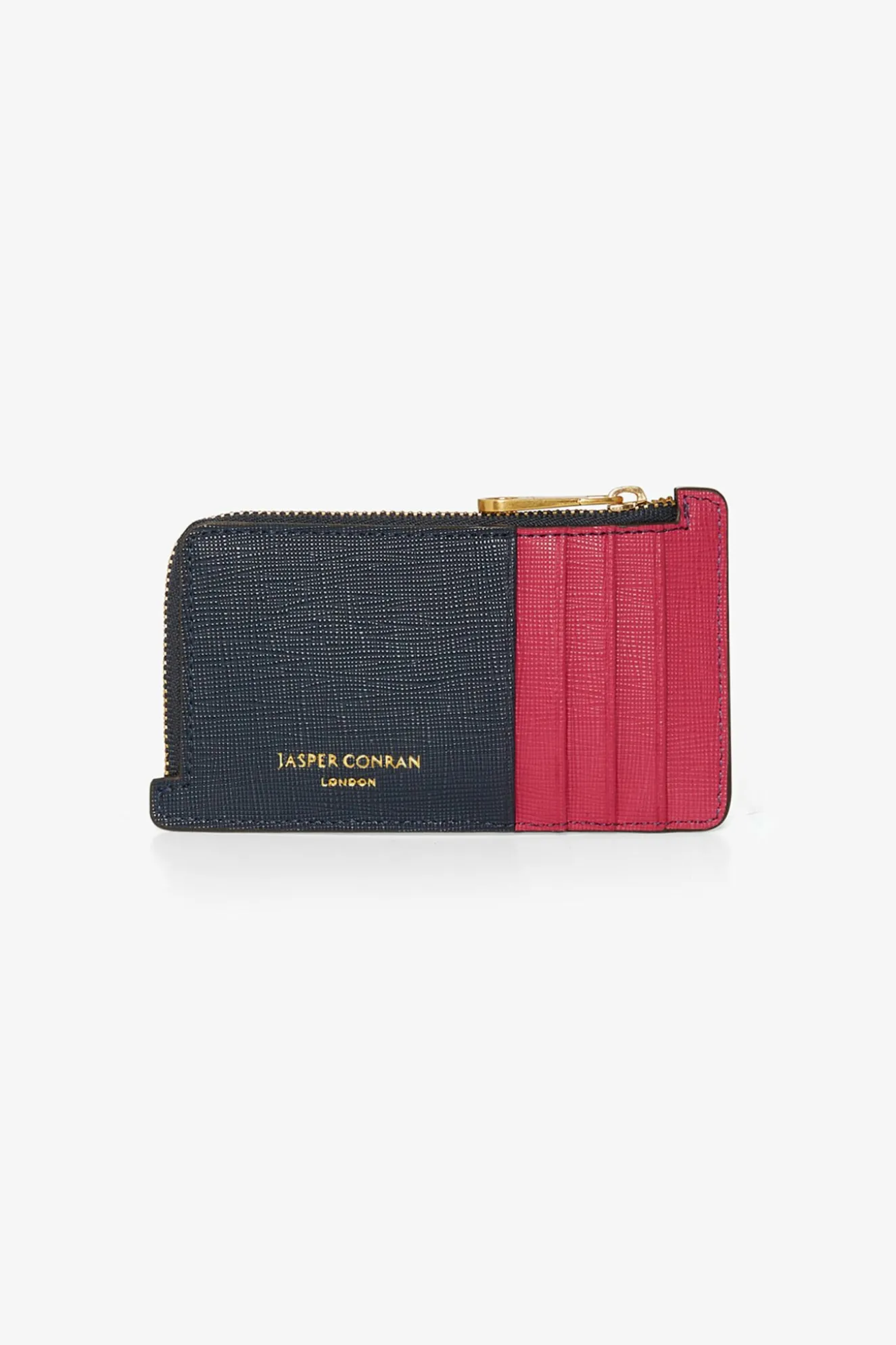 Jasper Conran Astrid Leather Zip Coin & Card Holder Red Orange Fashion