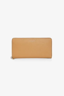 Jasper Conran Bee Leather Cross Hatch Large Purse Camel Bee New
