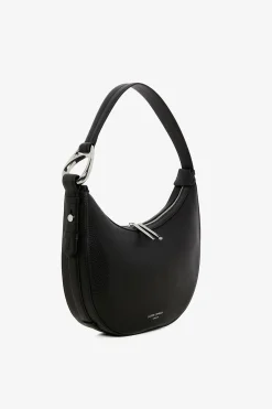 Jasper Conran Bee Leather Scoop Shoulder Bag Black New