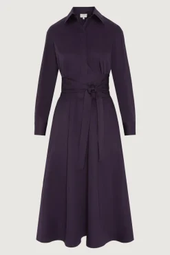 Jasper Conran Blythe Full Skirt Shirt Dress Purple Sale