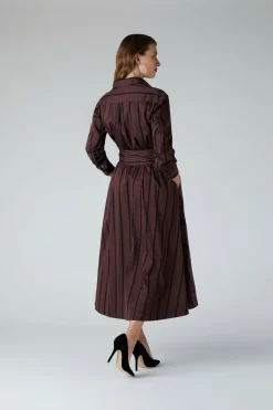 Jasper Conran Blythe Stripe Full Skirt Shirt Dress New
