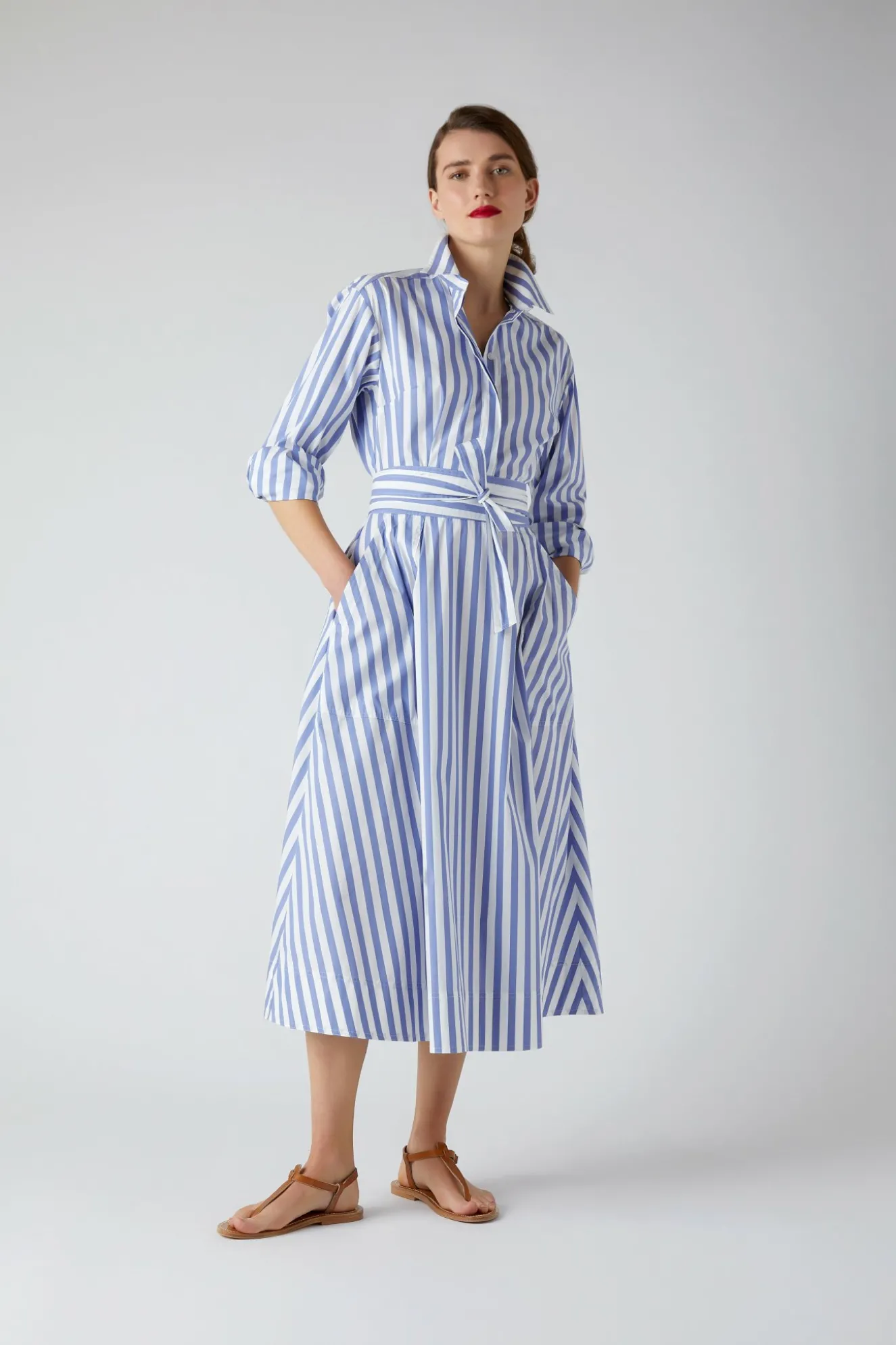 Jasper Conran Blythe Striped Full Skirt Shirt Dress Best