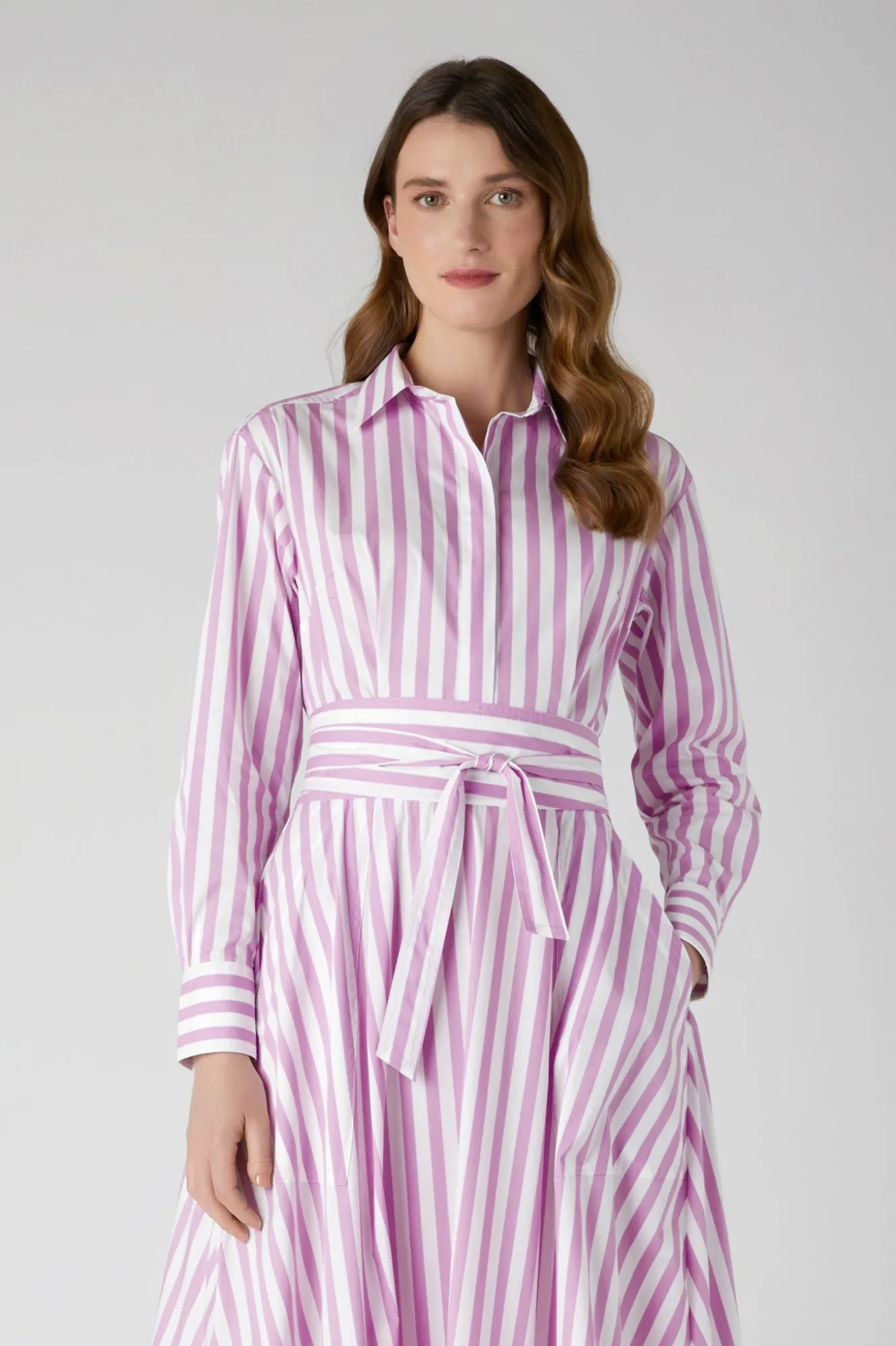 Jasper Conran Blythe Striped Full Skirt Shirt Dress Best