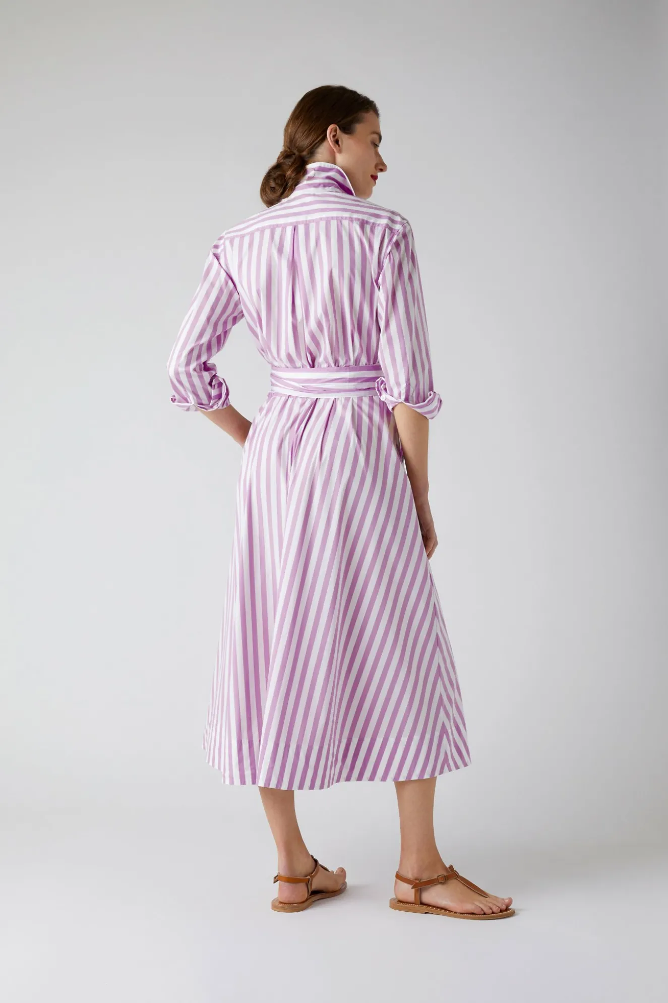 Jasper Conran Blythe Striped Full Skirt Shirt Dress Cheap
