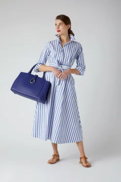 Jasper Conran Blythe Striped Full Skirt Shirt Dress Cheap