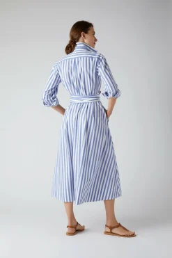 Jasper Conran Blythe Striped Full Skirt Shirt Dress Cheap