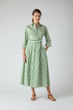Jasper Conran Blythe Striped Full Skirt Shirt Dress Cheap