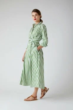 Jasper Conran Blythe Striped Full Skirt Shirt Dress Cheap