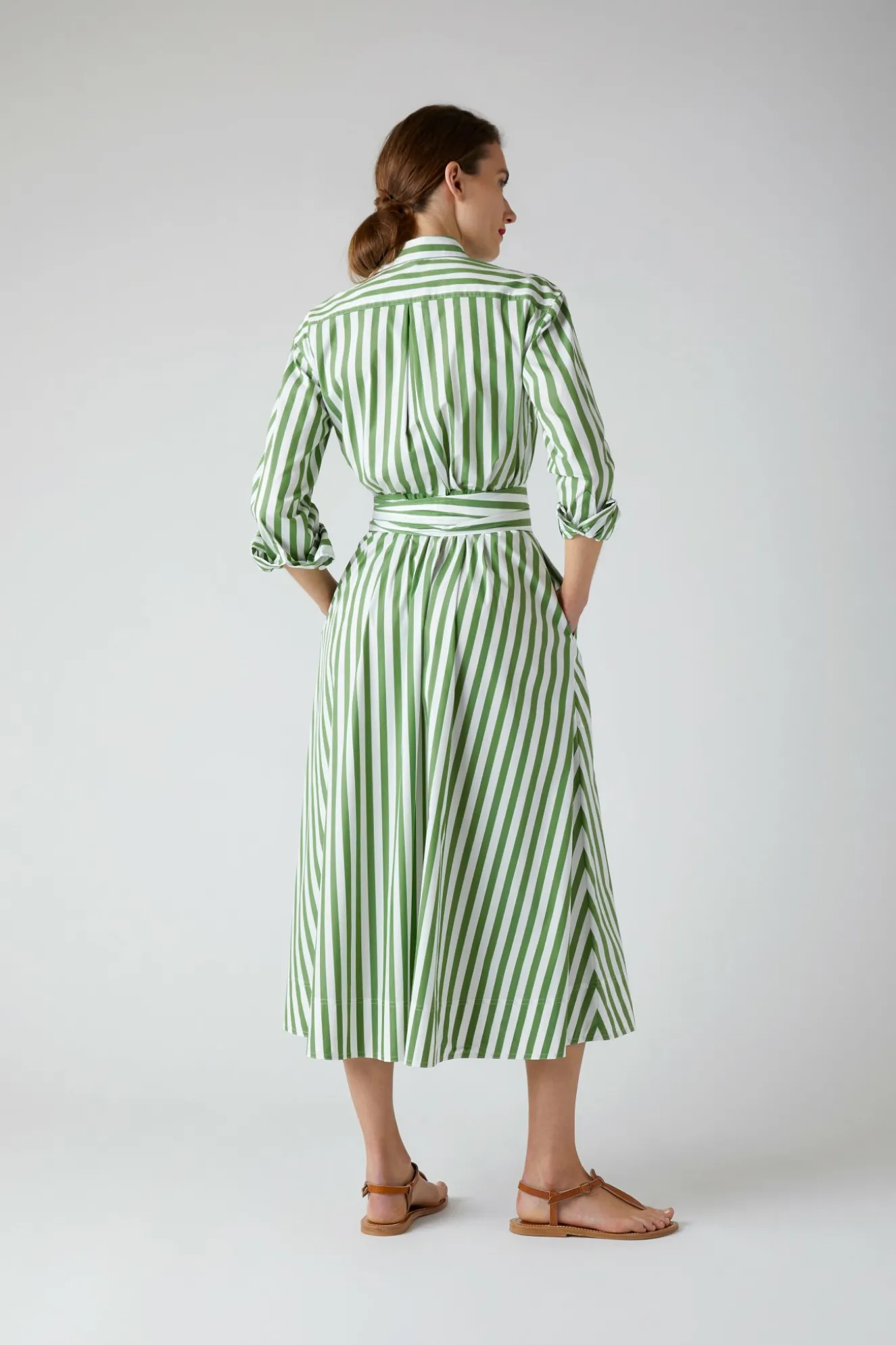 Jasper Conran Blythe Striped Full Skirt Shirt Dress Cheap