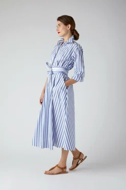 Jasper Conran Blythe Striped Full Skirt Shirt Dress Online