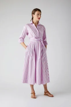 Jasper Conran Blythe Striped Full Skirt Shirt Dress Online