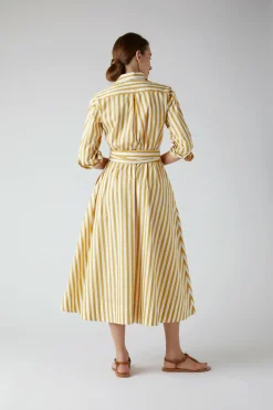 Jasper Conran Blythe Striped Full Skirt Shirt Dress Discount