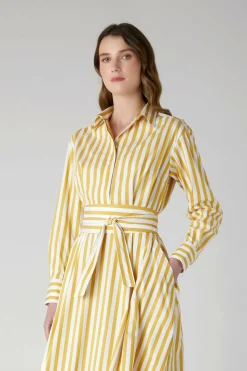 Jasper Conran Blythe Striped Full Skirt Shirt Dress Discount