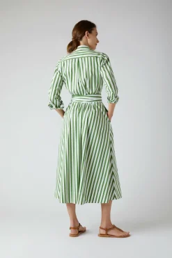 Jasper Conran Blythe Striped Full Skirt Shirt Dress Discount
