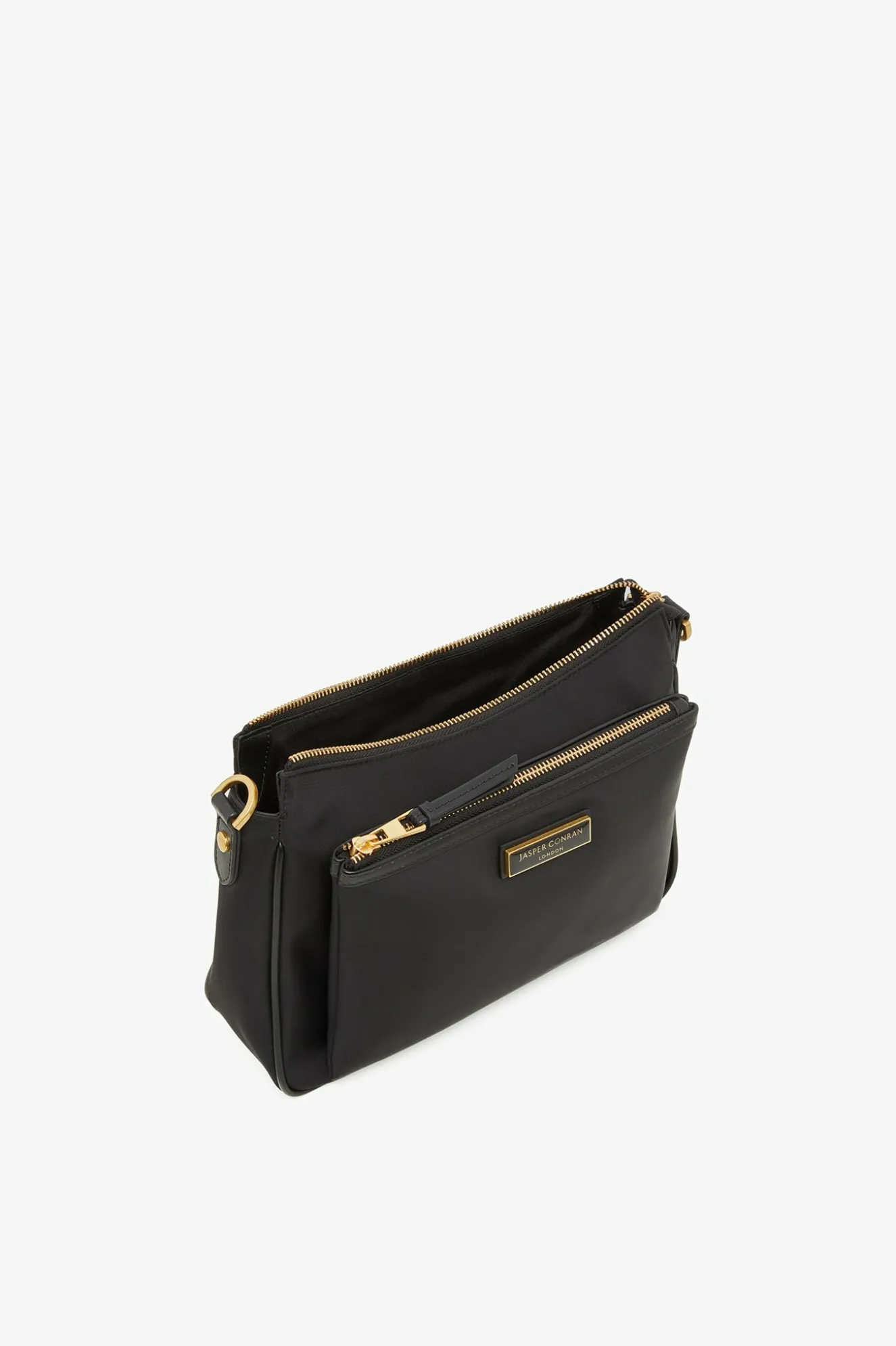 Jasper Conran Carmen Nylon Cross Body Bag Black Outlet