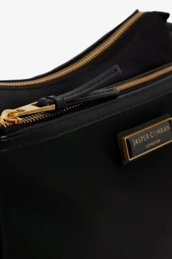 Jasper Conran Carmen Nylon Cross Body Bag Black Outlet