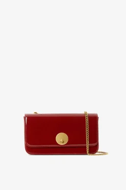 Jasper Conran Celia Leather Patent Chain Strap Evening Bag Outlet