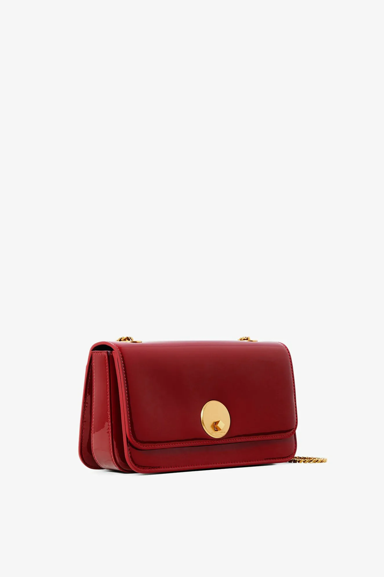 Jasper Conran Celia Leather Patent Chain Strap Evening Bag Cheap