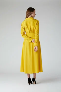 Jasper Conran Celia Silk Full Skirt Shirt Dress Cheap