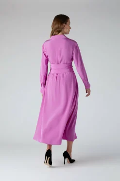 Jasper Conran Celia Silk Full Skirt Shirt Dress Flash Sale