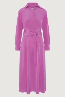 Jasper Conran Celia Silk Full Skirt Shirt Dress Flash Sale