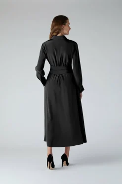 Jasper Conran Celia Silk Full Skirt Shirt Dress Flash Sale