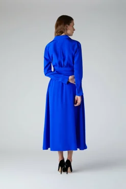 Jasper Conran Celia Silk Full Skirt Shirt Dress Flash Sale
