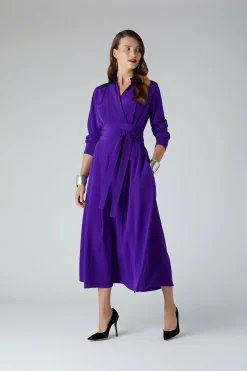 Jasper Conran Celia Silk Full Skirt Shirt Dress Discount