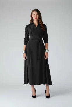 Jasper Conran Celia Silk Full Skirt Shirt Dress Discount