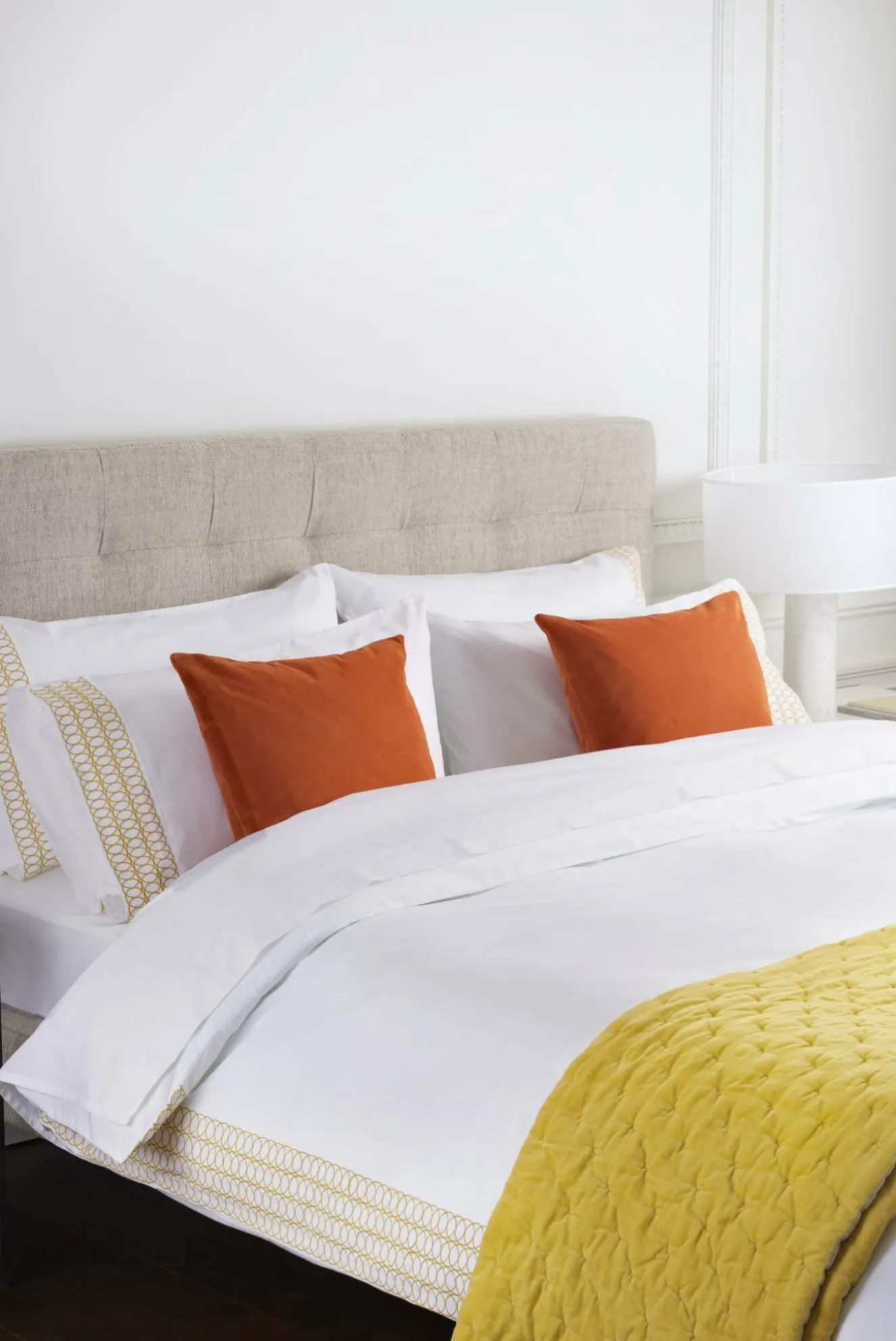 Jasper Conran Circles Embroidered Border Pillow Case Best