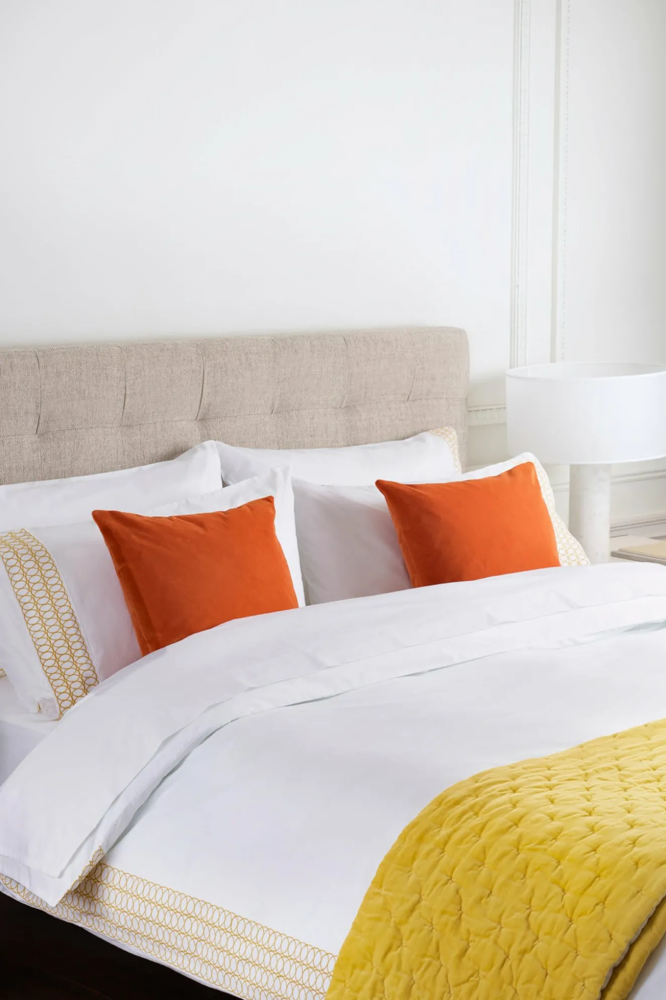 Jasper Conran Circles Embroidered Border Duvet Cover Discount