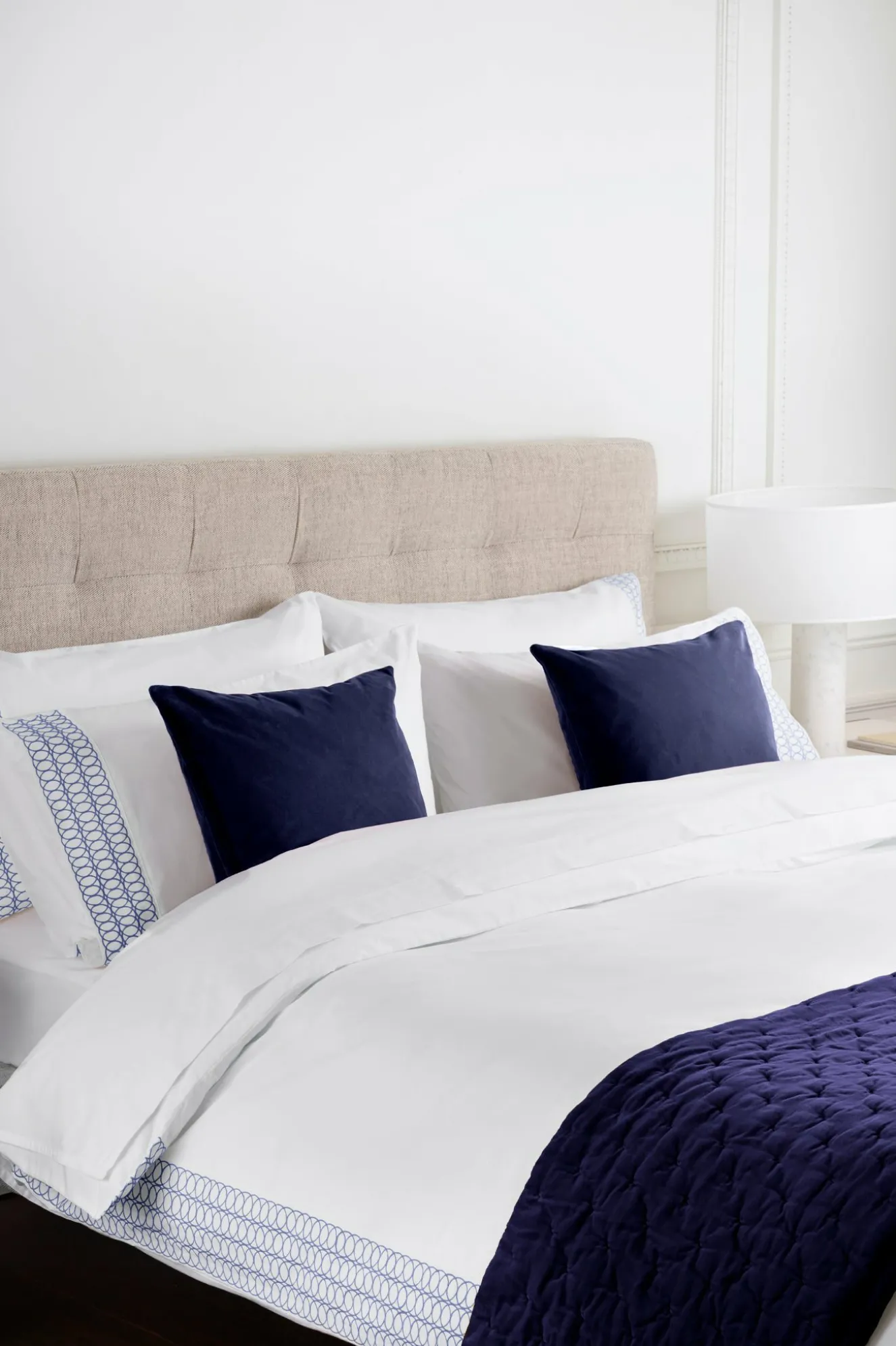 Jasper Conran Circles Embroidered Border Duvet Cover Discount