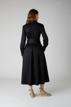 Jasper Conran Clemence Collared A-Line Dress With Obi Belt Black Shop