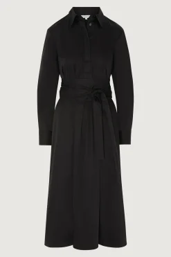 Jasper Conran Clemence Collared A-Line Dress With Obi Belt Black Shop