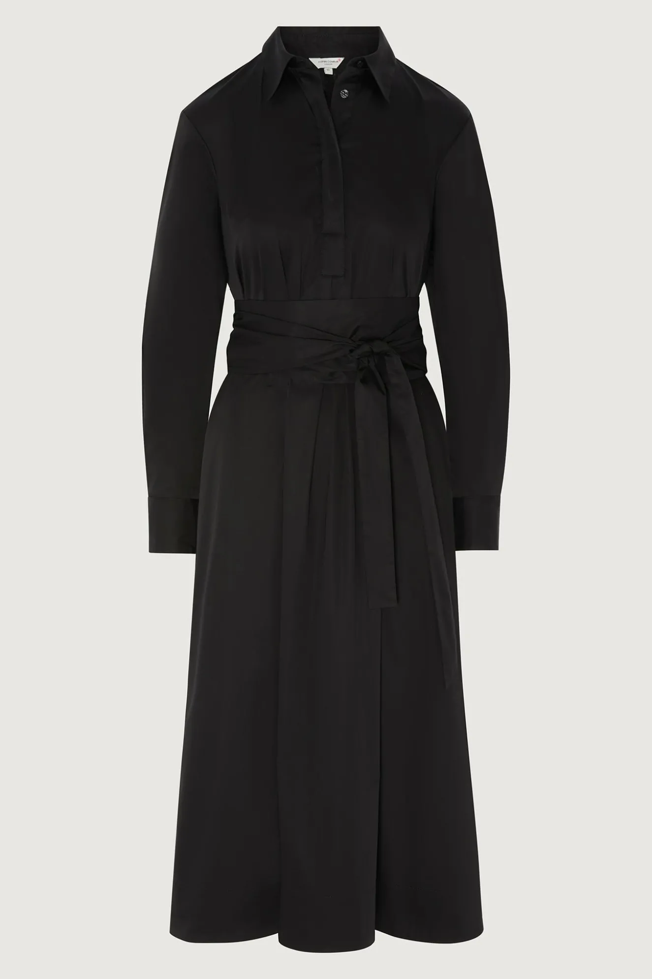 Jasper Conran Clemence Collared A-Line Dress With Obi Belt Black Shop