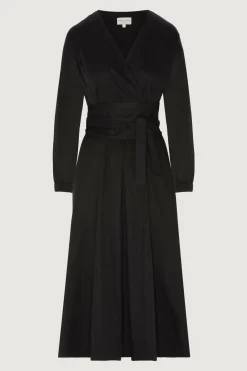 Jasper Conran Connie Full Skirt Wrap Dress Black Cheap