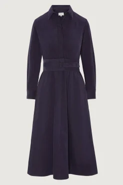 Jasper Conran Constance Needlecord Shirt Dress Blue Shop