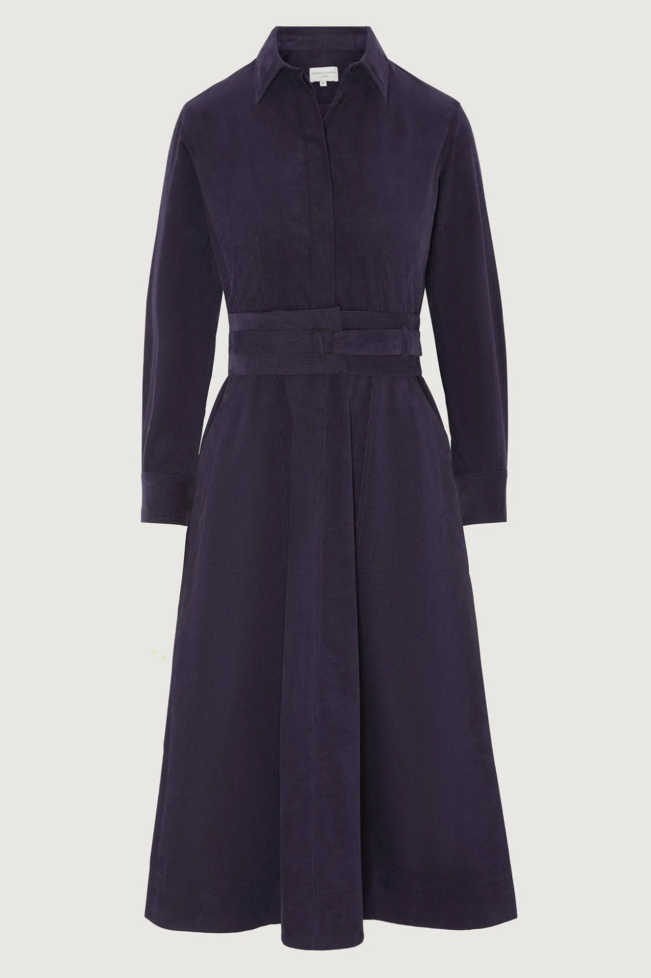Jasper Conran Constance Needlecord Shirt Dress Blue Shop