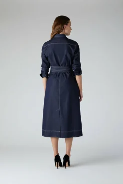 Jasper Conran Cyd Denim Shirt Dress Blue Cheap