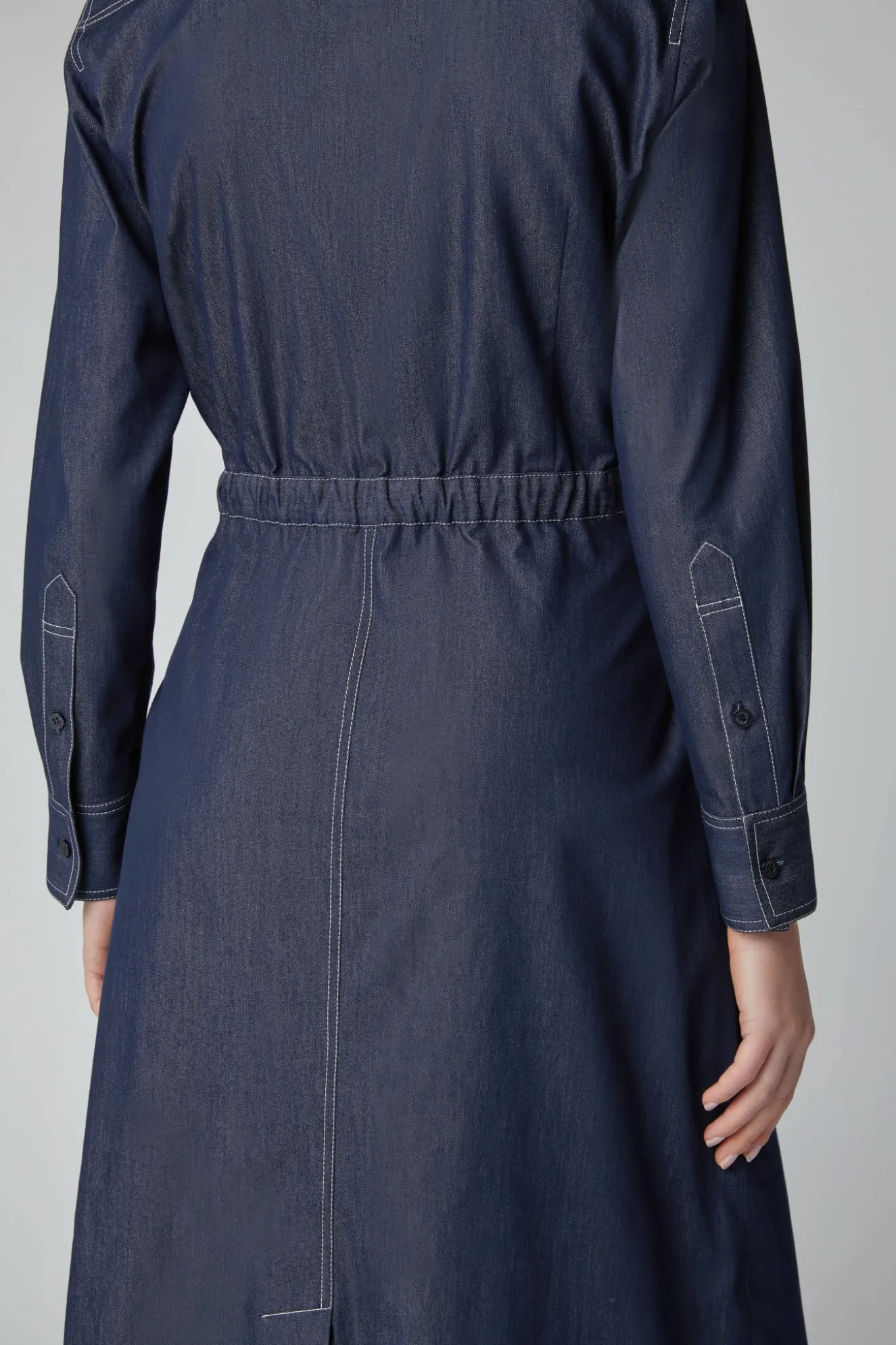 Jasper Conran Cyd Denim Shirt Dress Blue Cheap