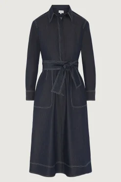 Jasper Conran Cyd Denim Shirt Dress Blue Cheap