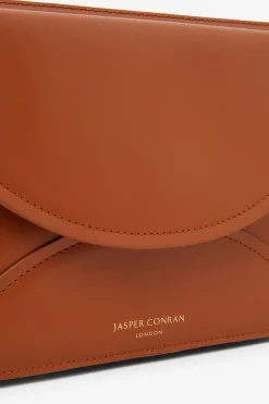 Jasper Conran Darcey Leather Double Flap Cross Body Bag Fashion