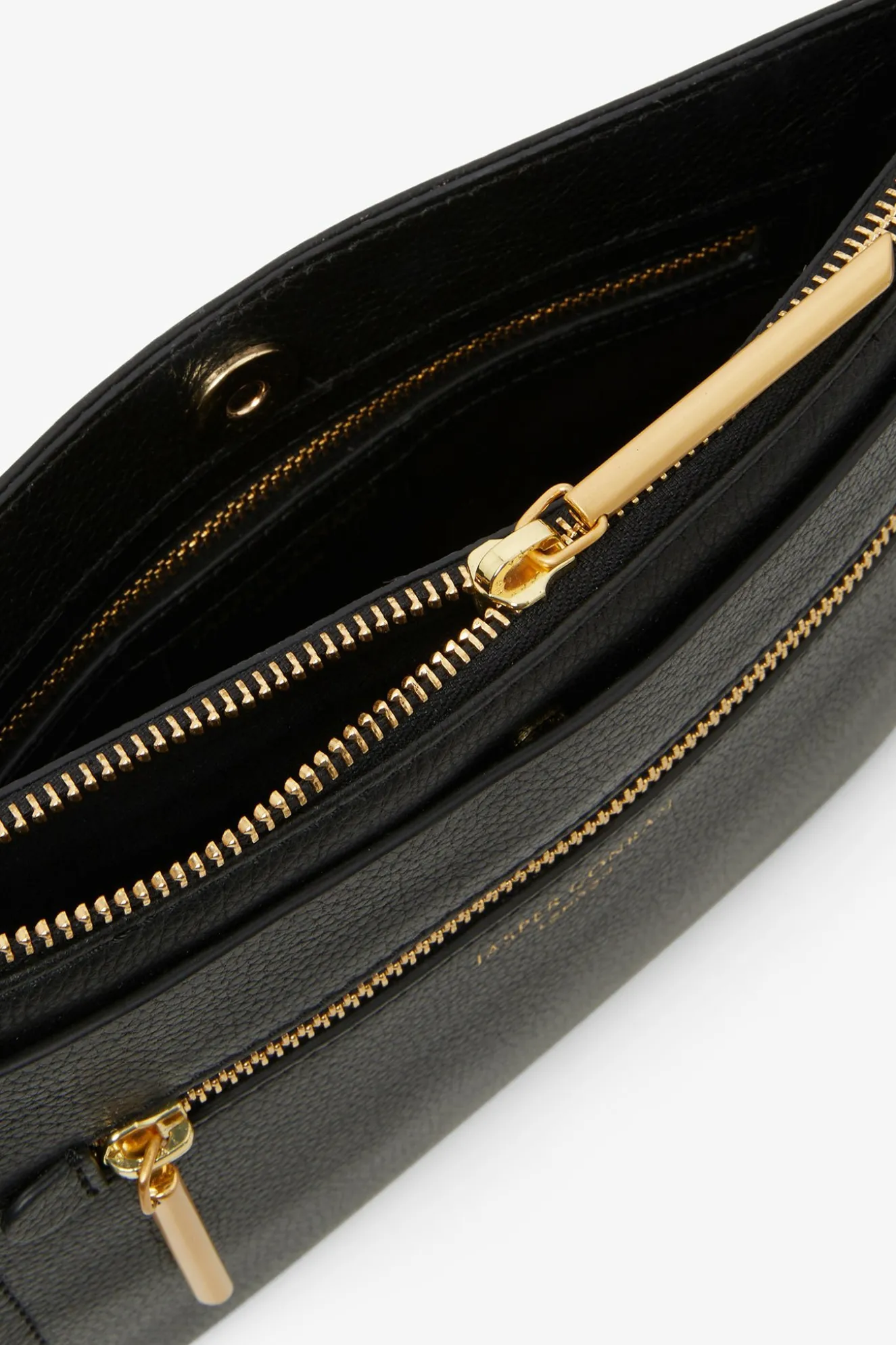Jasper Conran Darcey Leather Triple Section Cross Body Black Cheap